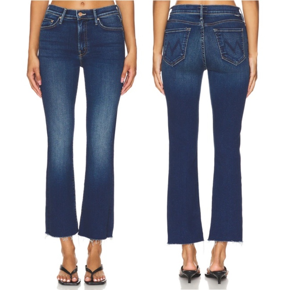 MOTHER The Outsider Ankle Fray Jeans Uncharted Waters Size 26 - Picture 2 of 12